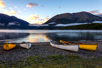 Canoes at Lake Rotoiti